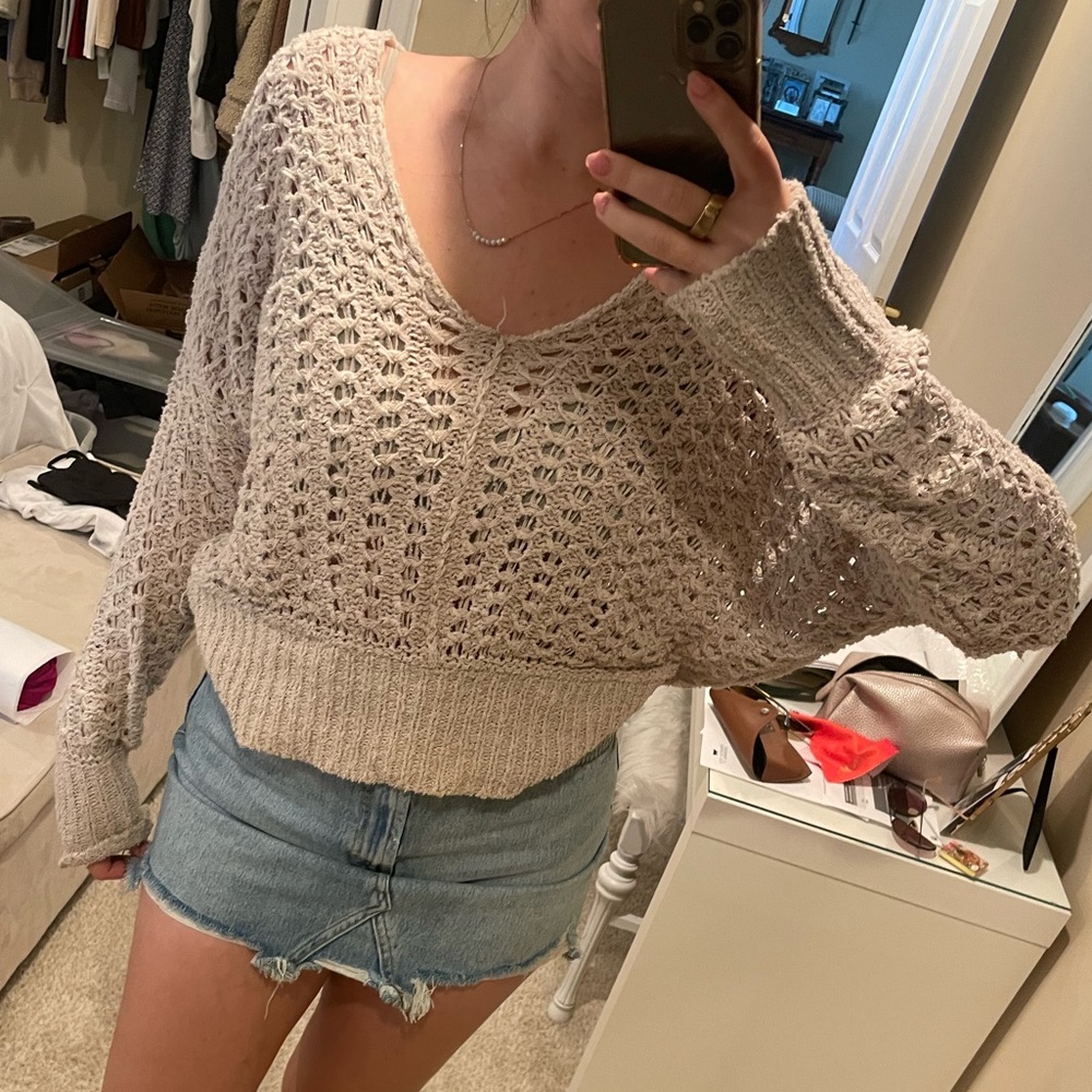 Free People ‘Best of You’ Sweater Beige Sz XS